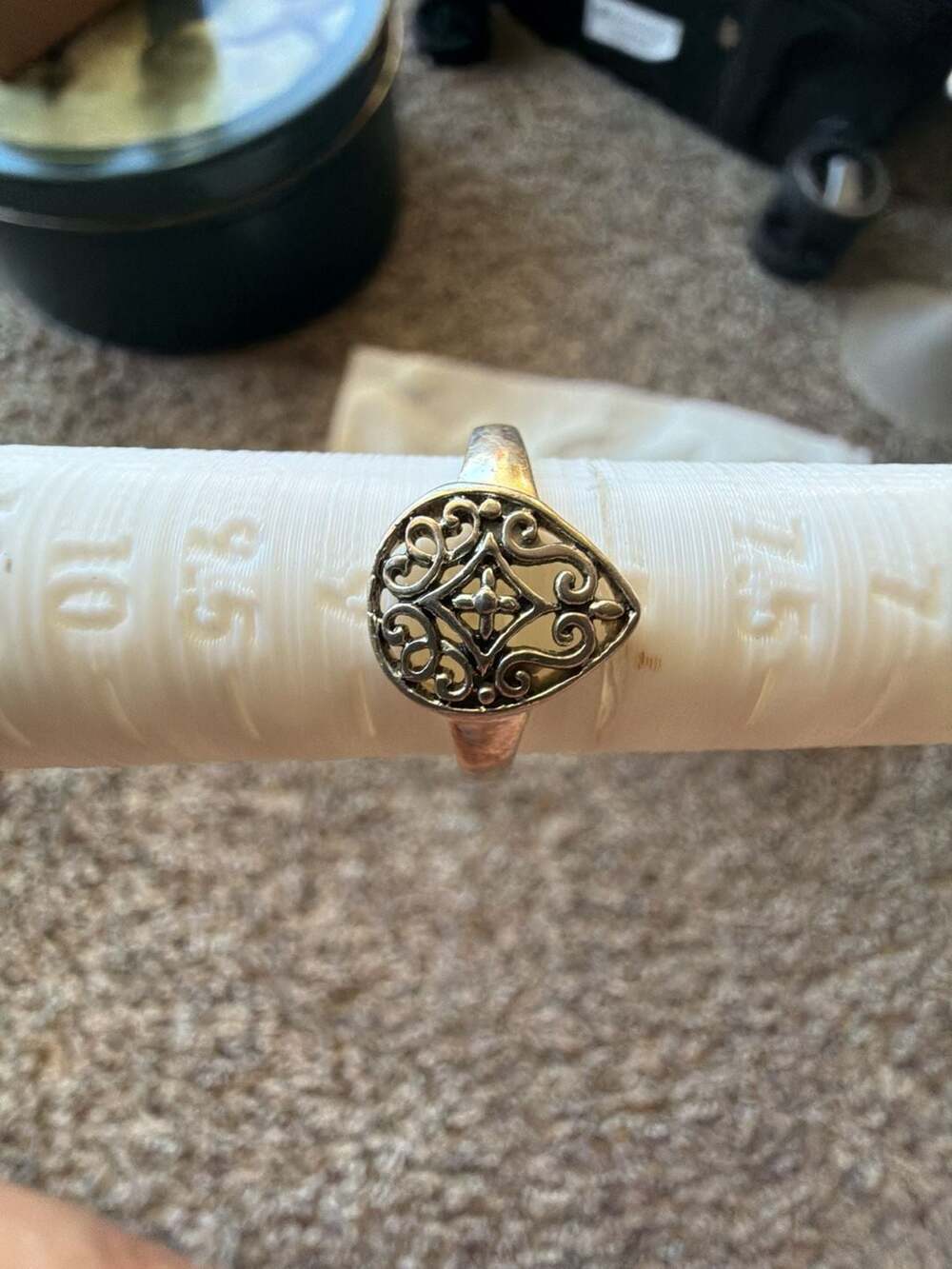 James Avery Sterling Silver Filigree Teardrop Ring